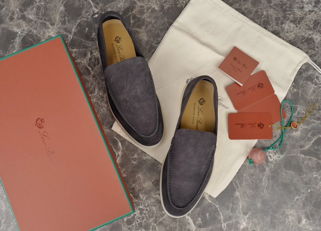 Loro Piana Summer Walk Loafers Caviar FAE8124_MB97 - Image 5