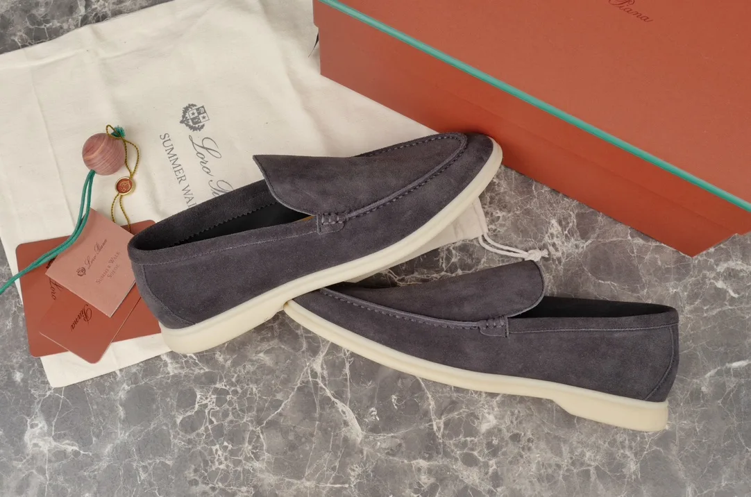 Loro Piana Summer Walk Loafers Caviar FAE8124_MB97 - Image 6