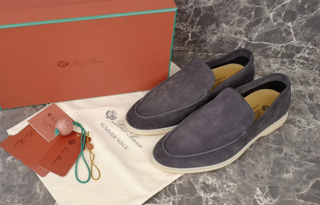 Loro Piana Summer Walk Loafers Caviar FAE8124_MB97 - Image 7