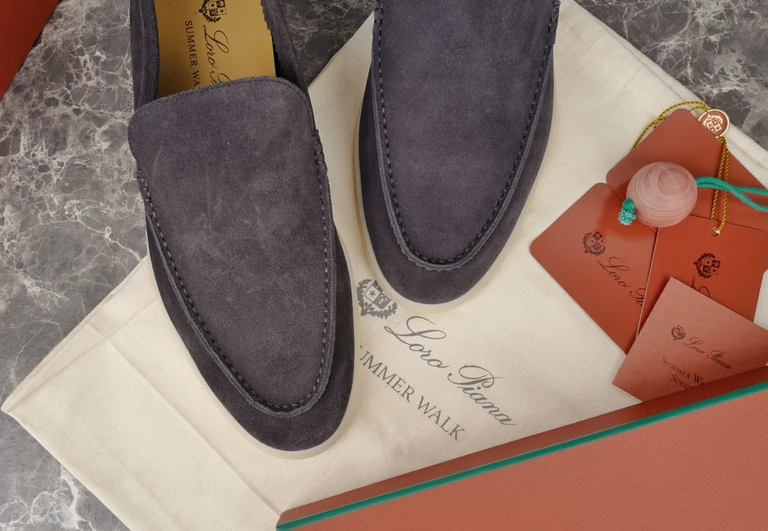 Loro Piana Summer Walk Loafers Caviar FAE8124_MB97 - Image 8