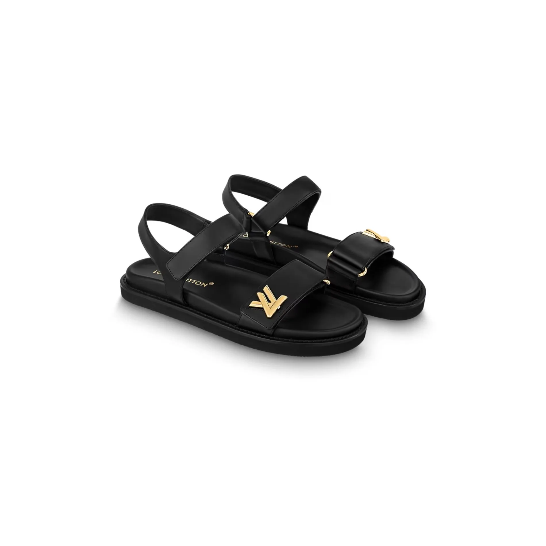 Alternative view of Louis Vuitton Sunset Comfort Flat Sandal Black 1ABW6W