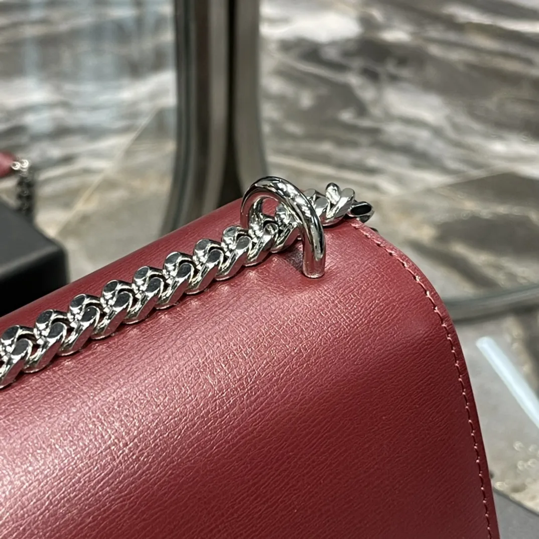 Saint Laurent Sunset Medium Chain Bag Red / - Image 6