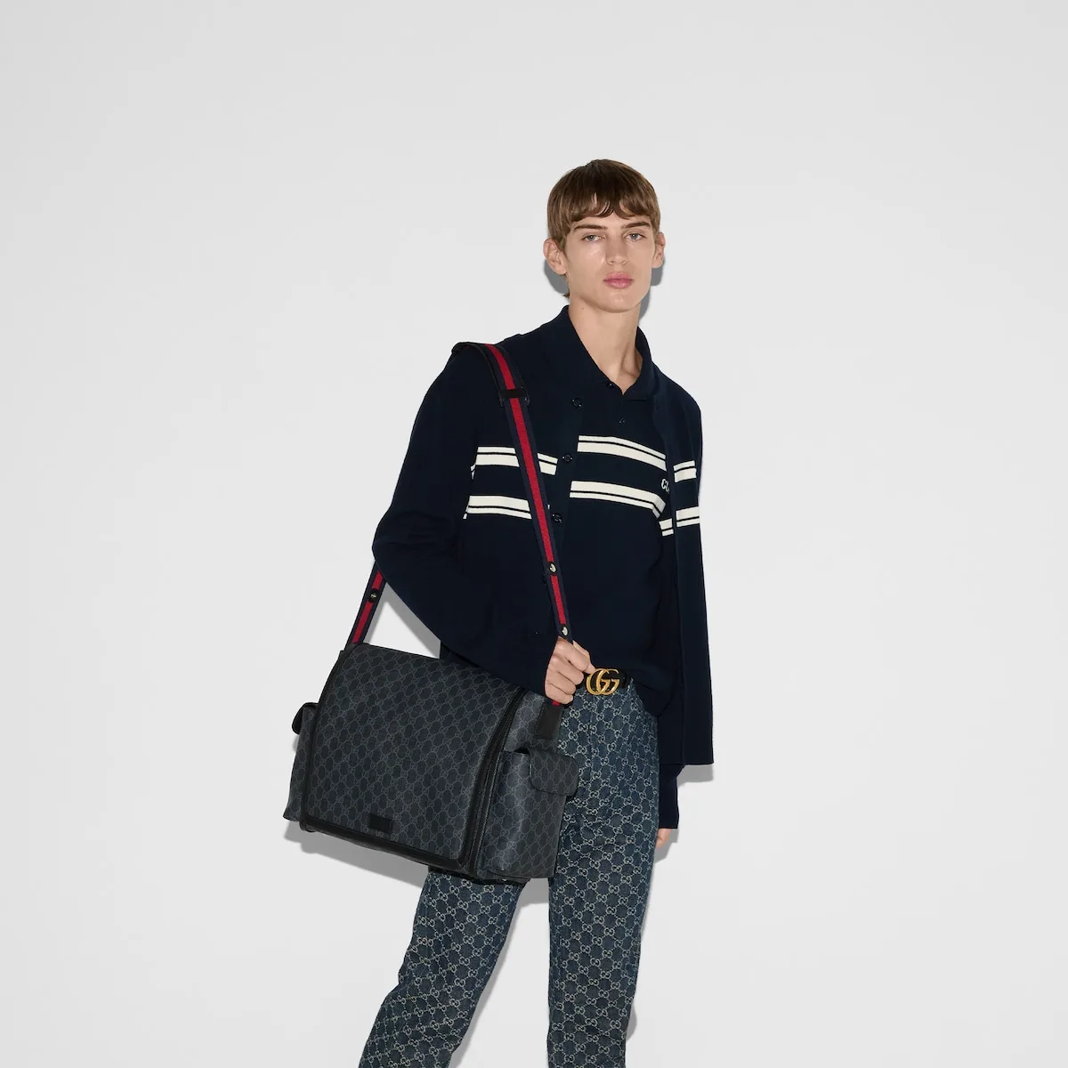 Alternative view of Gucci Supreme Diaper Bag Black /
