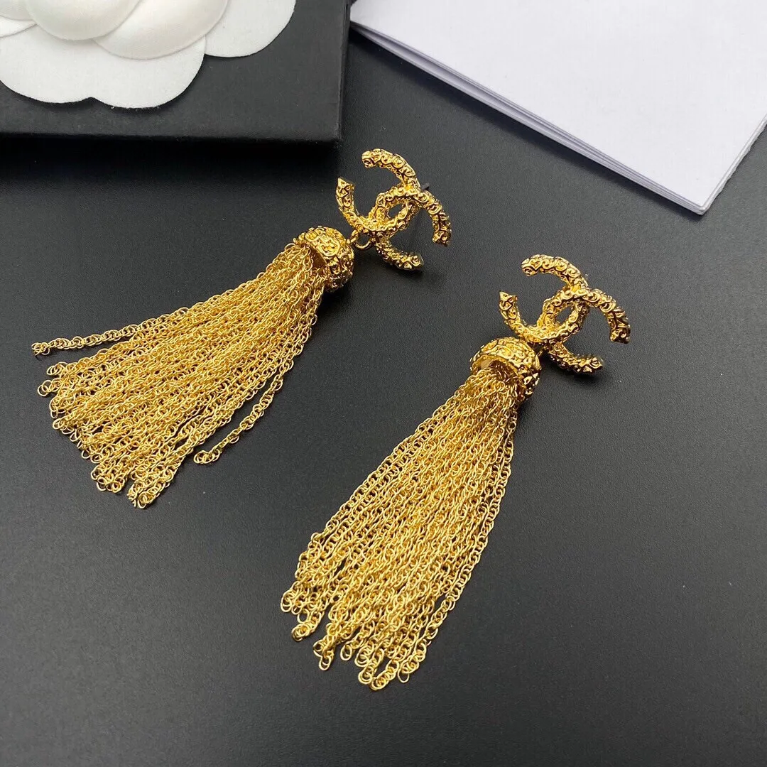 Chanel Tassel Earrings Gold - Image 5
