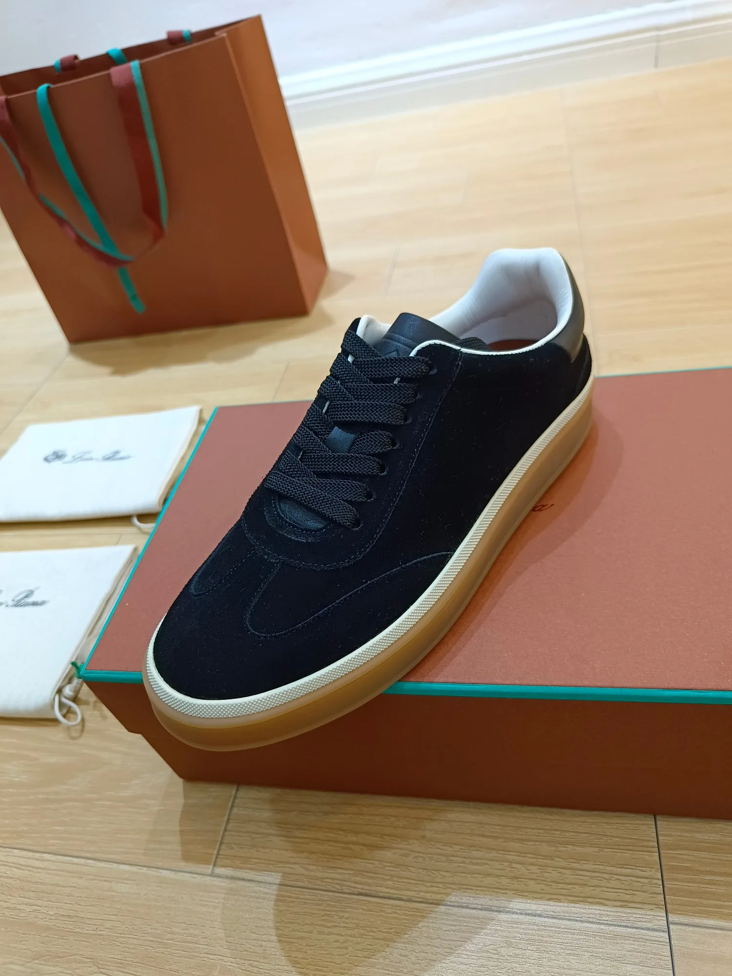 Loro Piana Tennis Walk Sneakers Navy Blue - Image 6