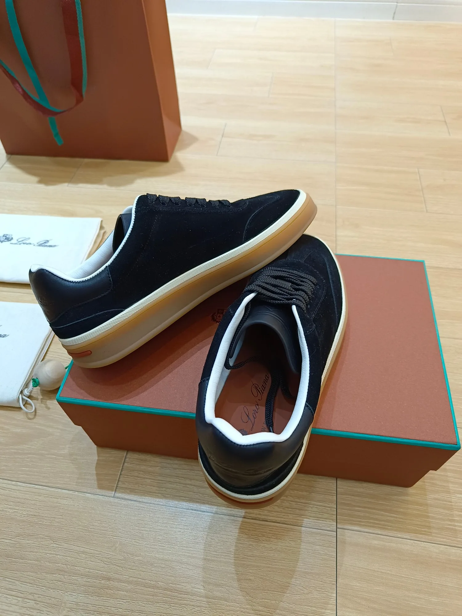 Loro Piana Tennis Walk Sneakers Navy Blue - Image 9