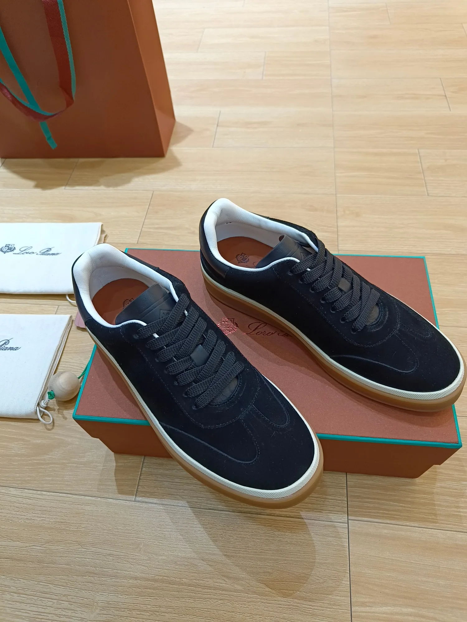 Loro Piana Tennis Walk Sneakers Navy Blue - Image 10