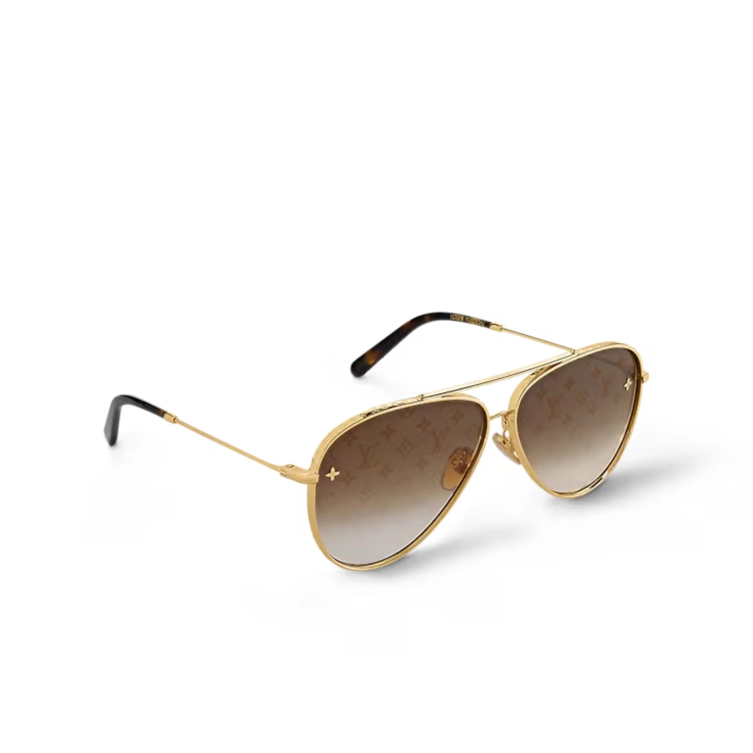 Louis Vuitton The LV Pilot Sunglasses Gold - Image 4