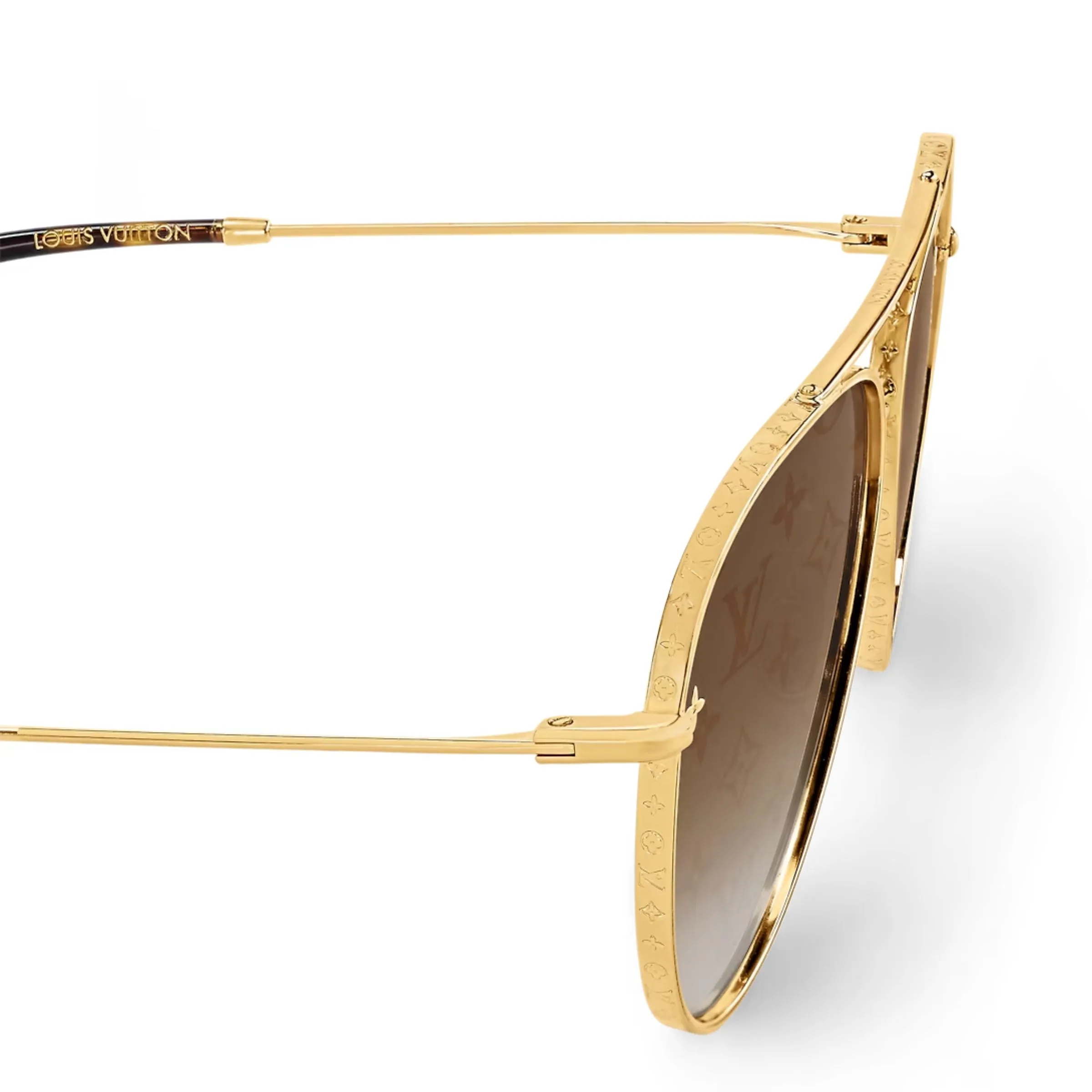 Louis Vuitton The LV Pilot Sunglasses Gold - Image 5