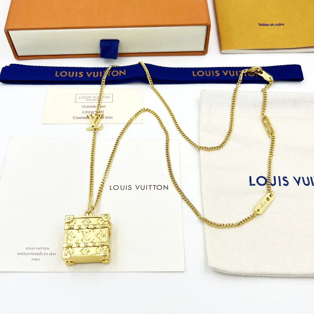 Louis Vuitton The Trunk Locket Necklace Gold - Image 3