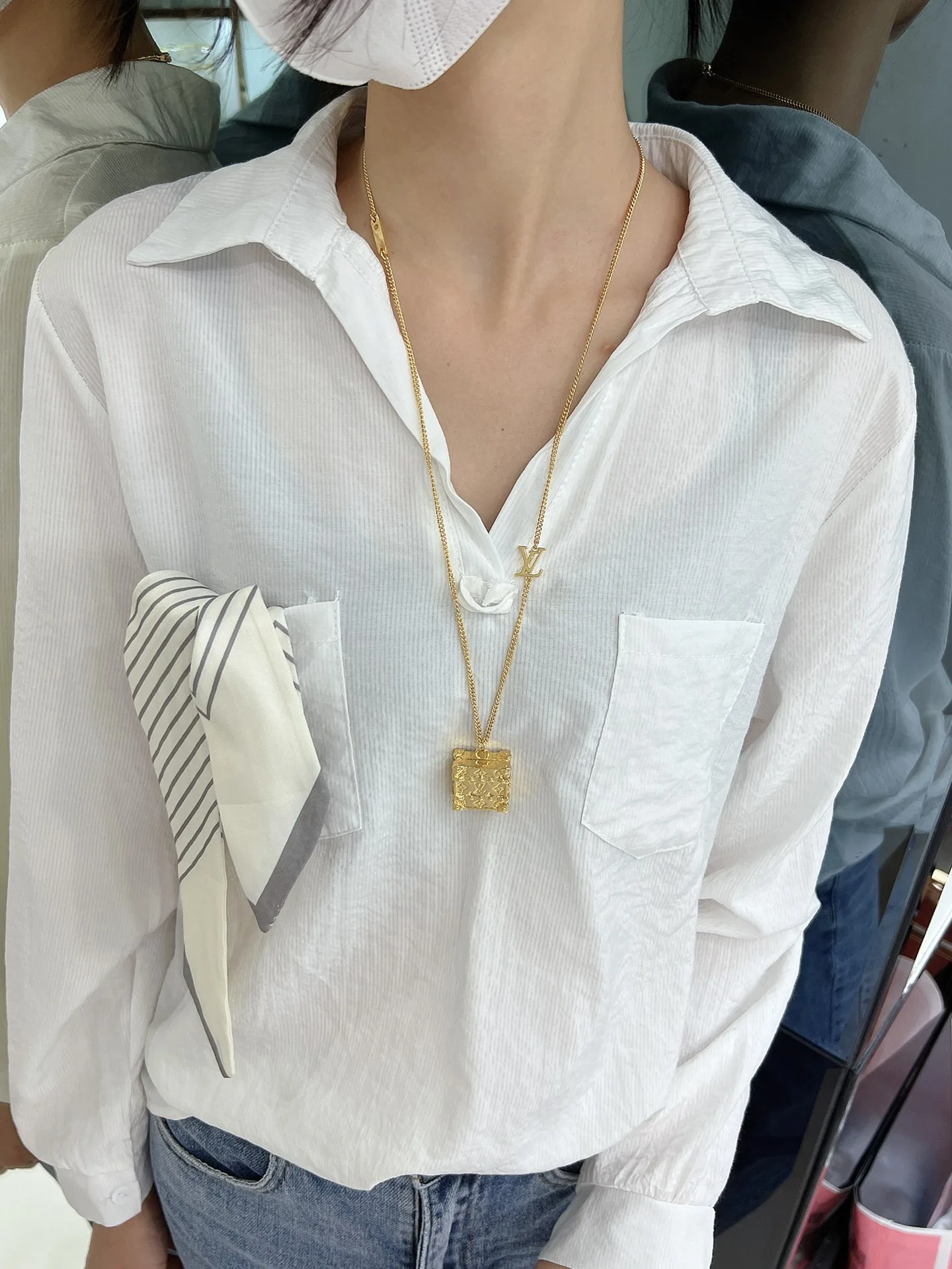 Alternative view of Louis Vuitton The Trunk Locket Necklace Gold