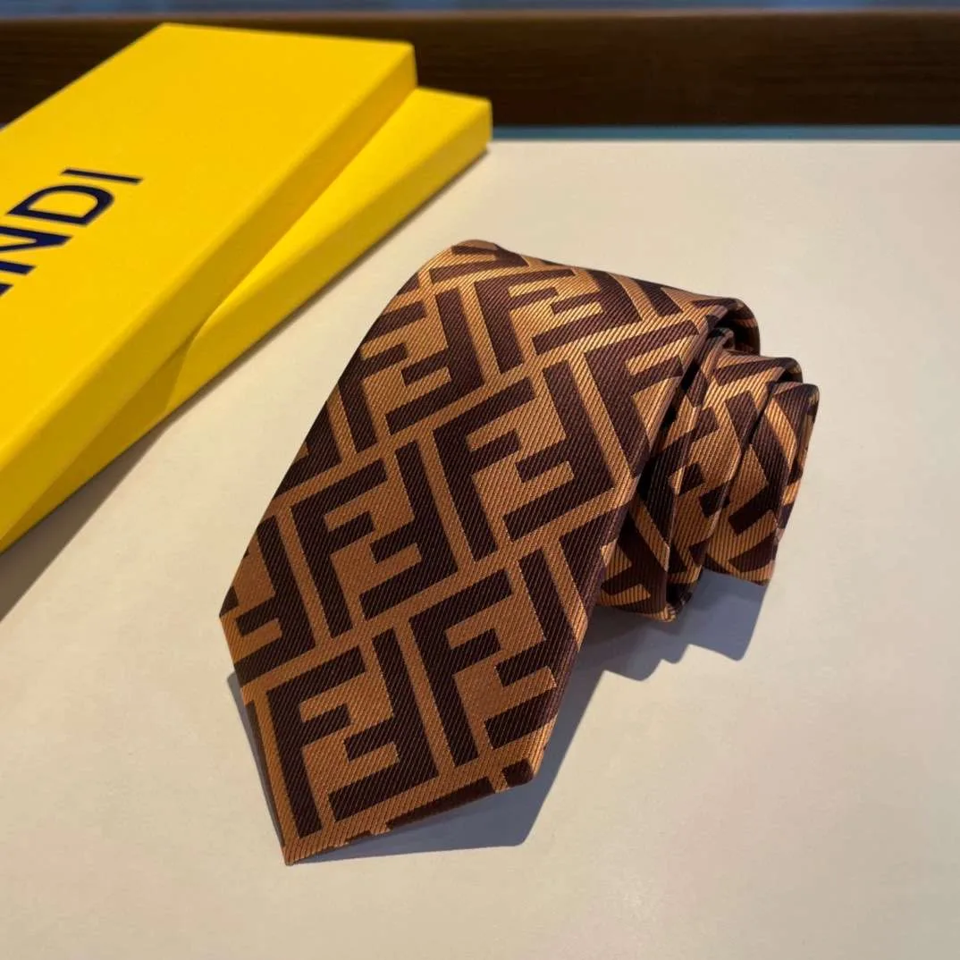 Alternative view of Fendi Tie Silk Necktie Brown