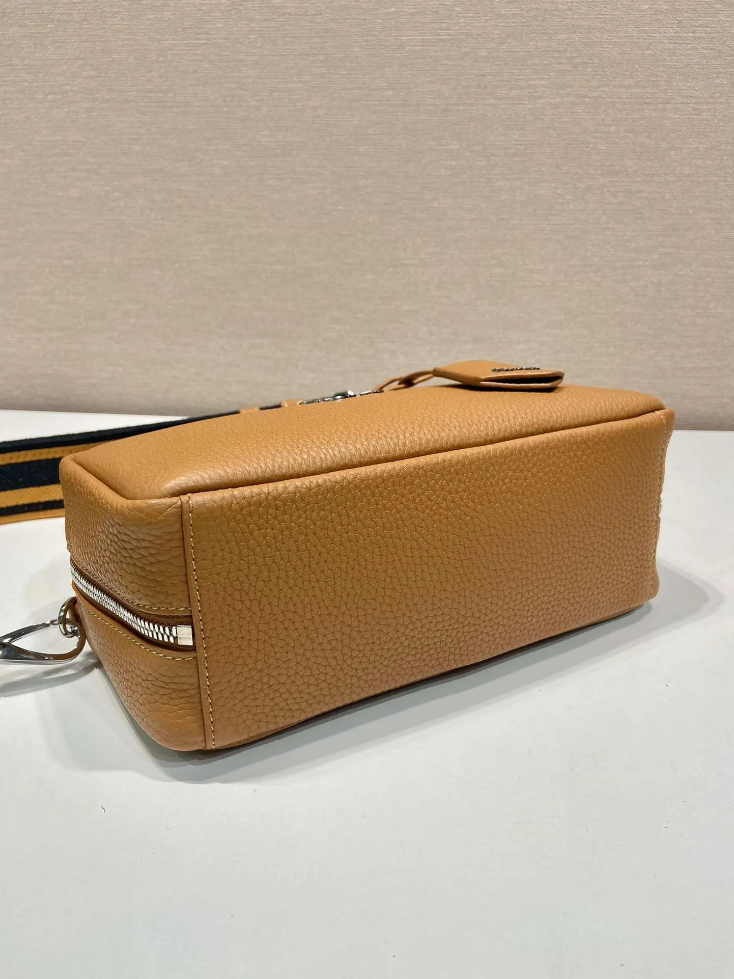 Alternative view of Prada Top-Handle Bag Brown/White/Green Khaki / 1BB102_2DKV_F02Z8_V_3OO
