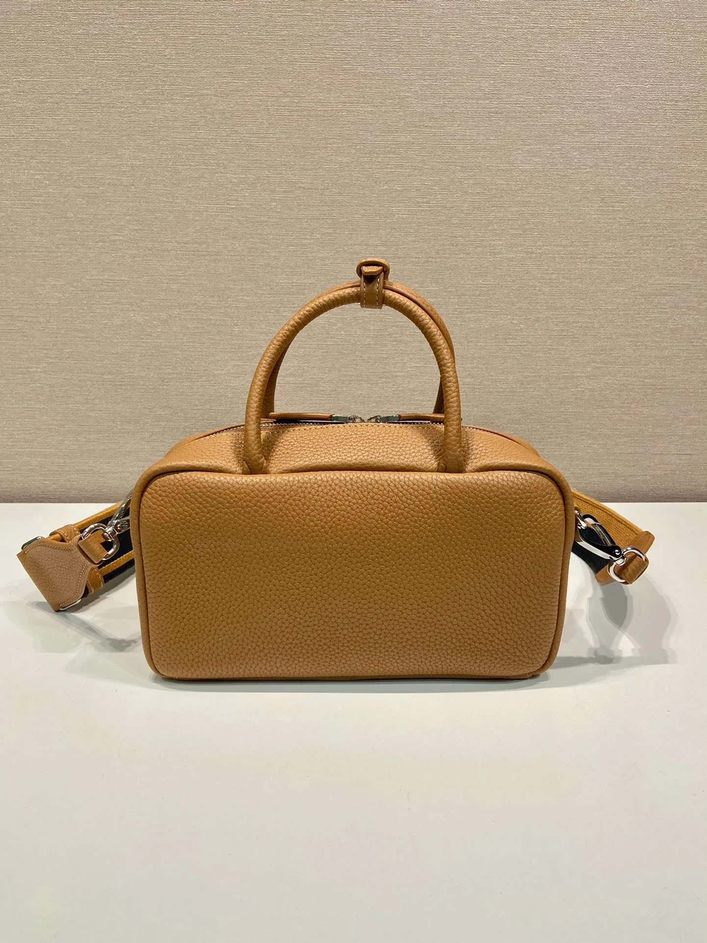 Prada Top-Handle Bag Brown/White/Green Khaki / 1BB102_2DKV_F02Z8_V_3OO - Image 7