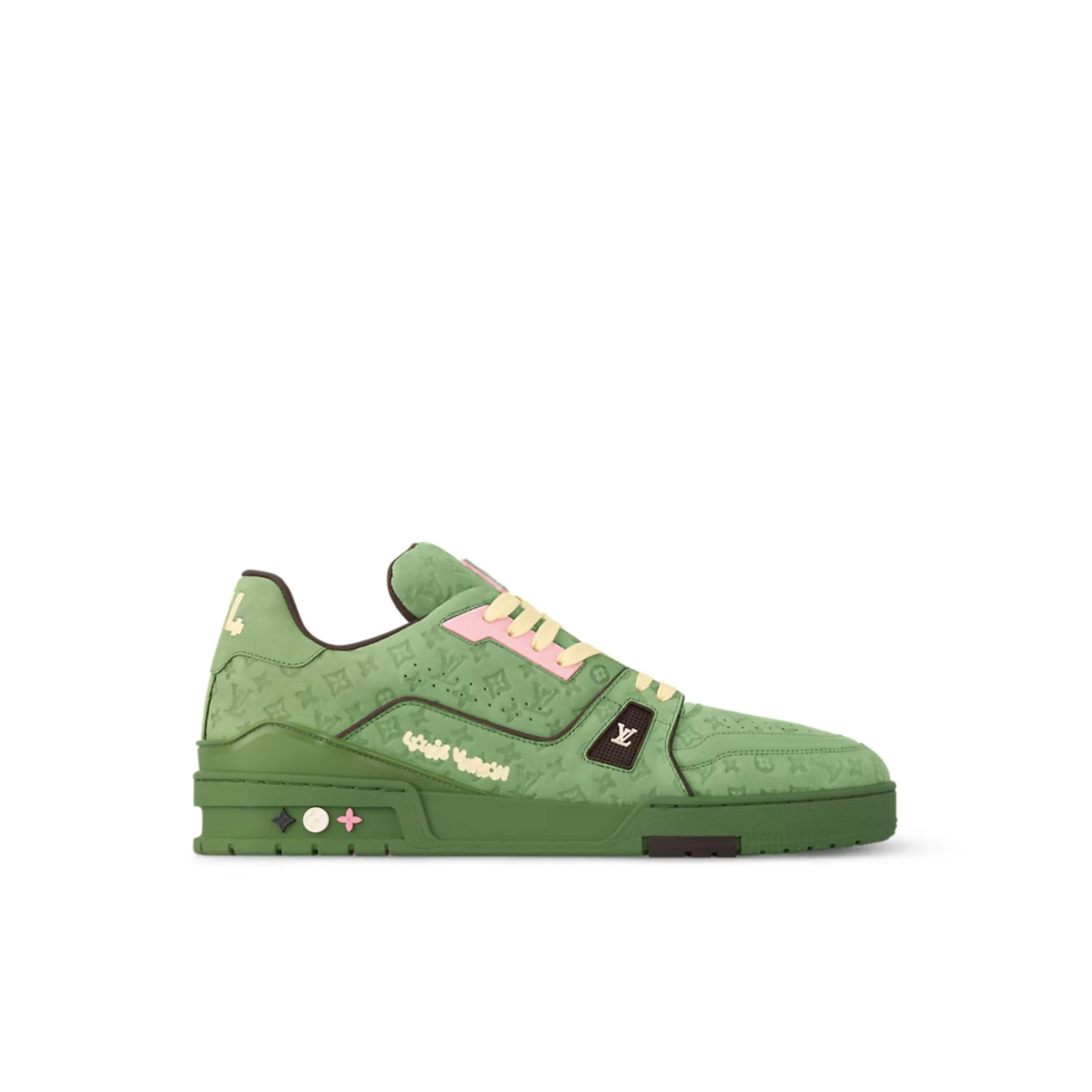 Louis Vuitton Trainer Sneaker Green 1ACR6E - Image 3