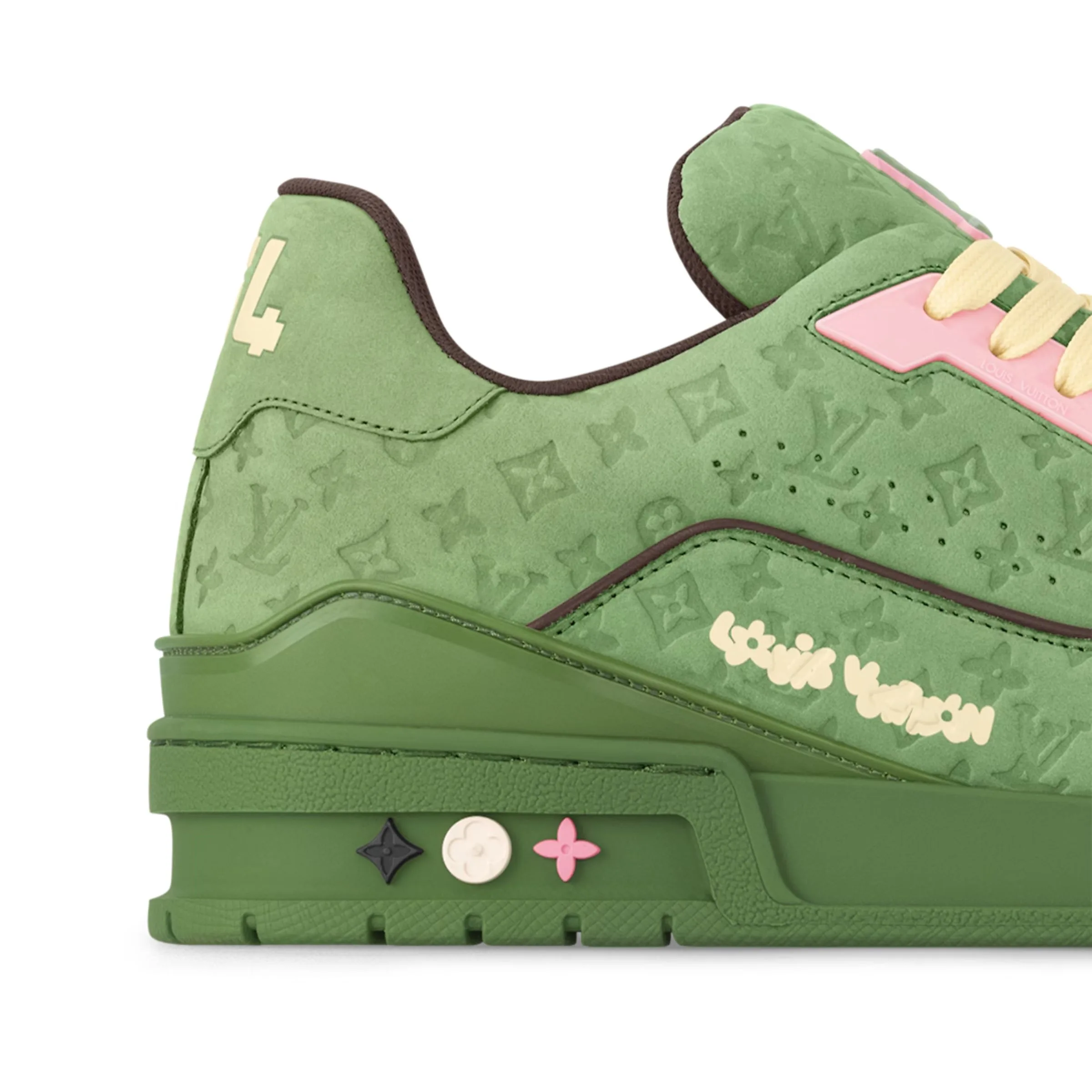 Louis Vuitton Trainer Sneaker Green 1ACR6E - Image 4