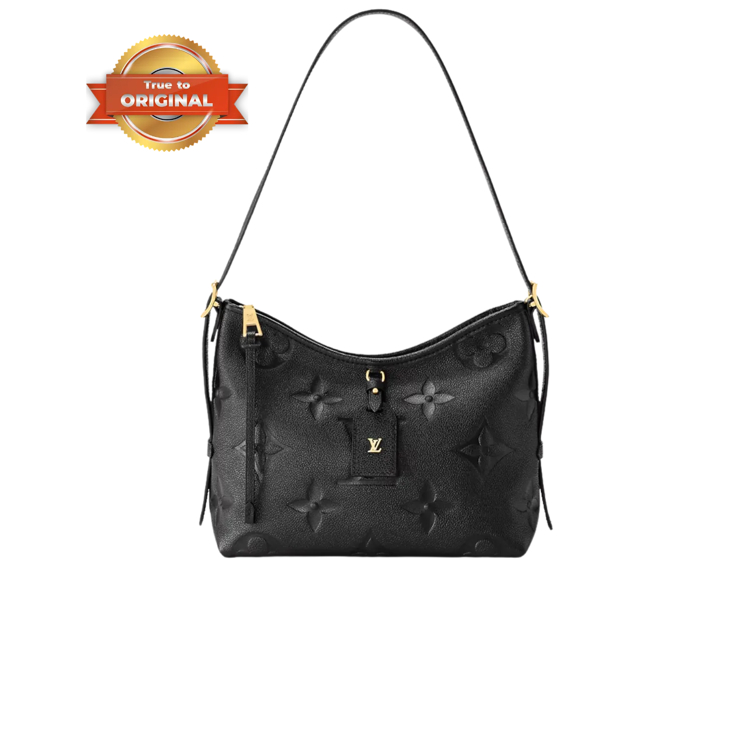 Louis Vuitton CarryAll PM Shoulder Bag / Black Gold Hardware
