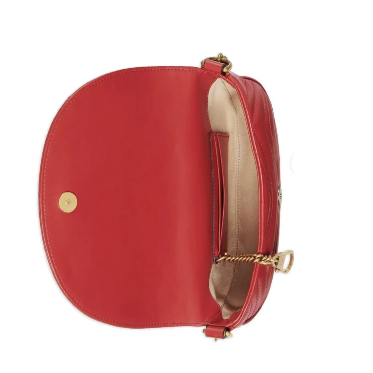 Gucci GG Marmont Matelassé Chain Mini Red Bag DTDHT 6832- 7.9 Inches/ - Image 3