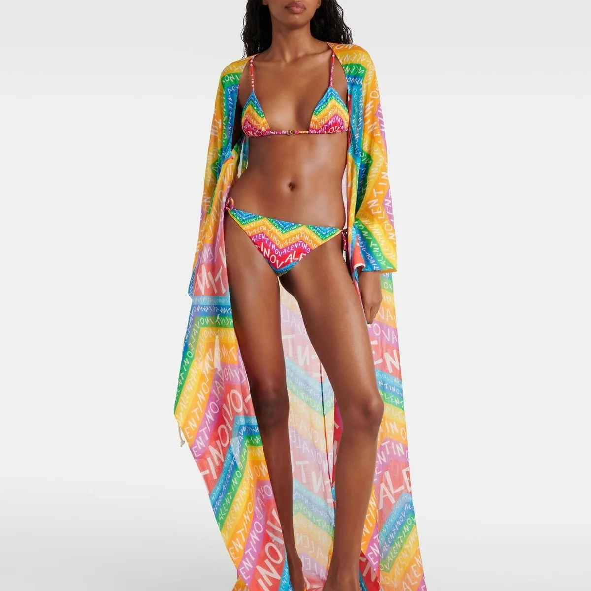 Alternative view of Valentino Chevron Lycra 24 Bikini Multicolor