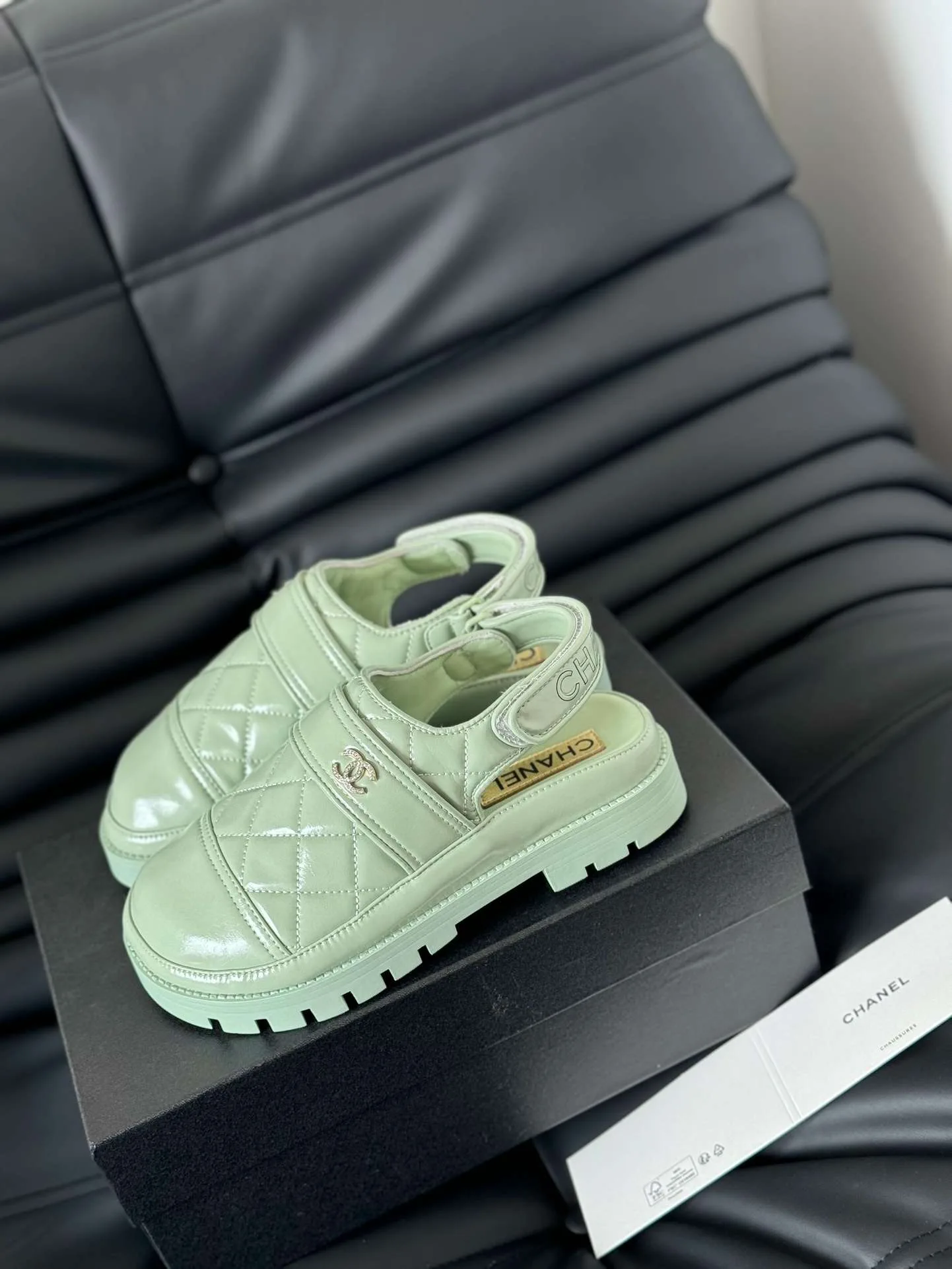 Alternative view of Chanel Velcro Sandal Green