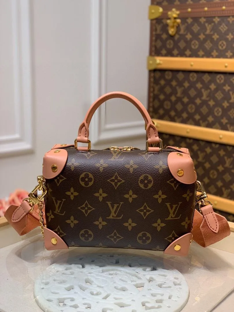 Louis Vuitton Petite Malle Souple Monogram Canvas Pink - Image 3