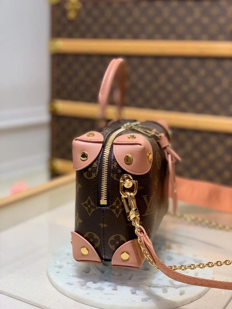 Alternative view of Louis Vuitton Petite Malle Souple Monogram Canvas Pink