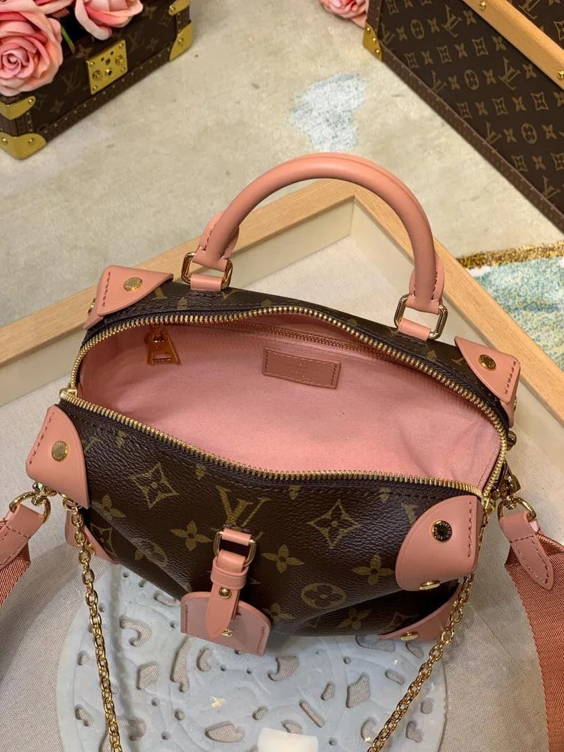 Louis Vuitton Petite Malle Souple Monogram Canvas Pink - Image 4