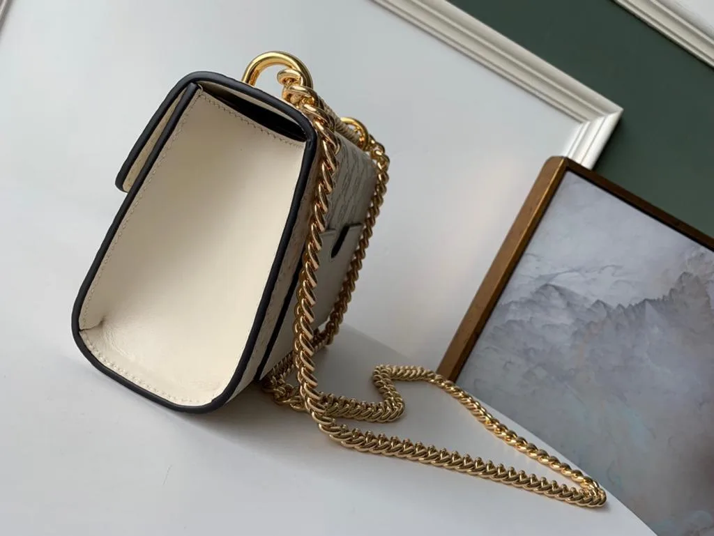 Alternative view of Gucci GG Embossed Padlock Shoulder Bag White Milky /