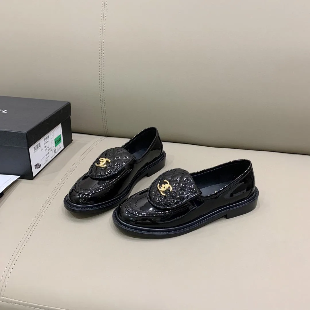 Chanel Loafers Shiny Black , Women’s Shoes - Image 3