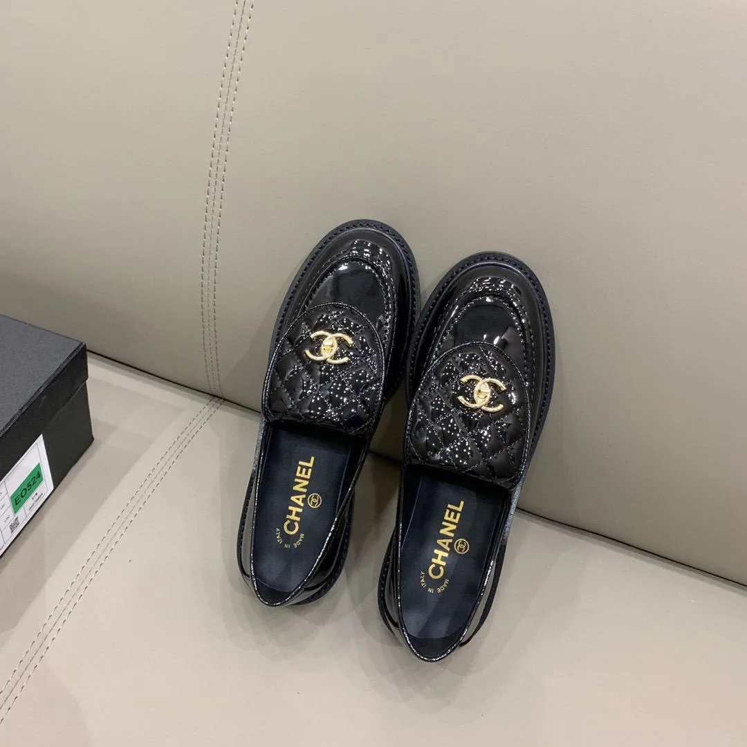 Chanel Loafers Shiny Black , Women’s Shoes - Image 4