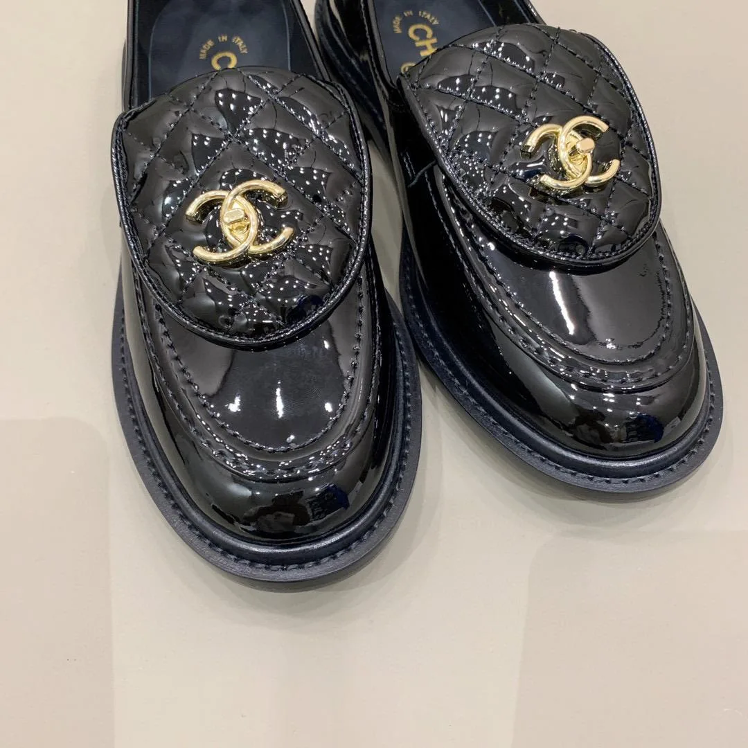 Chanel Loafers Shiny Black , Women’s Shoes - Image 5