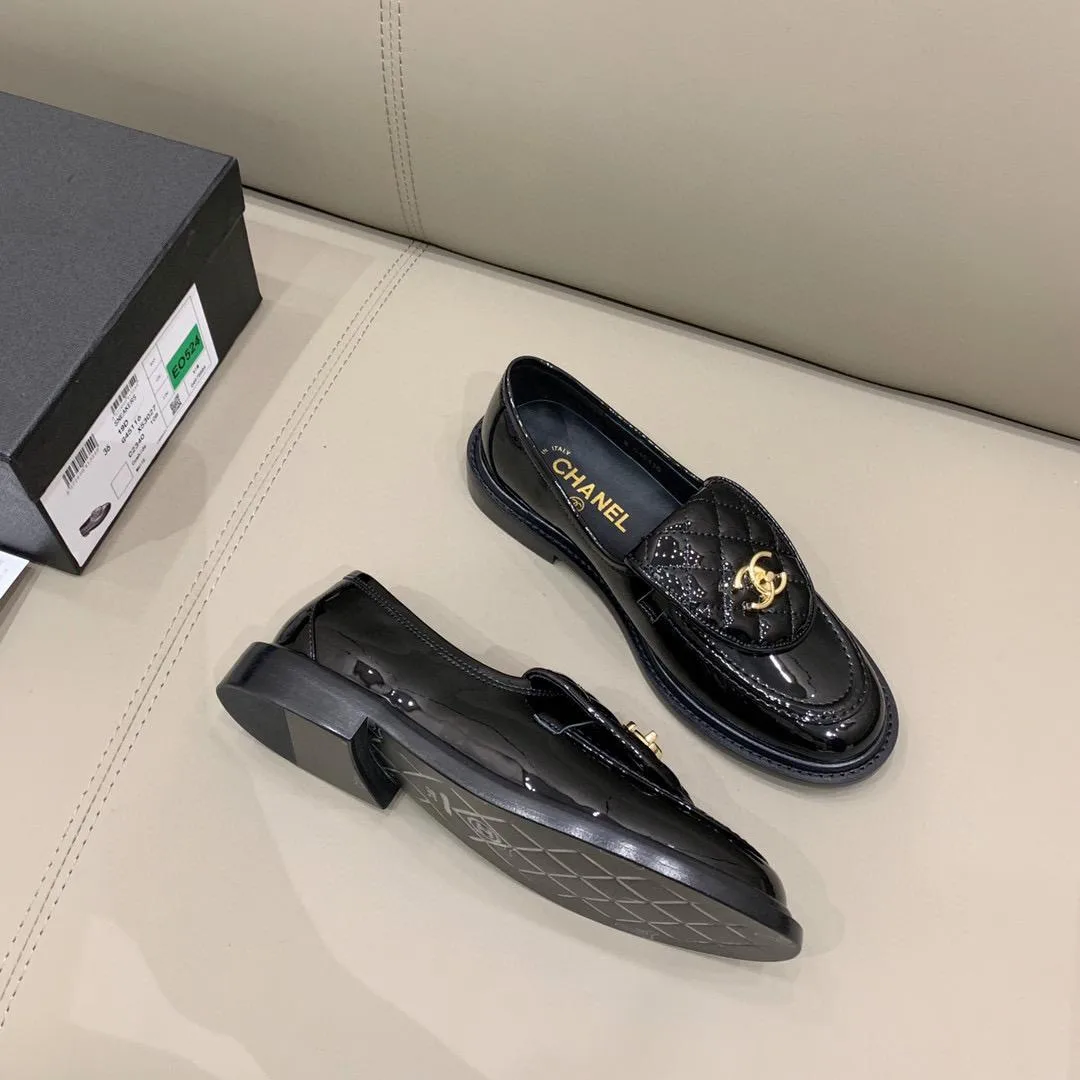Chanel Loafers Shiny Black , Women’s Shoes - Image 6