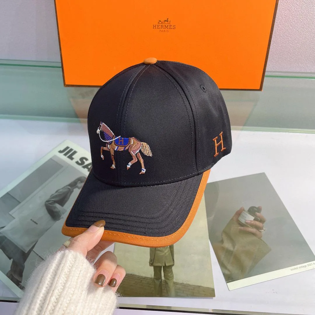 Hermes Horse Cap Black Hermes - Image 5