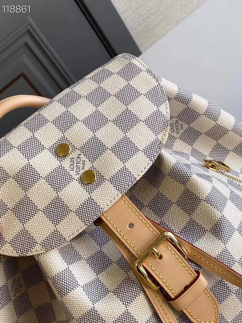 Louis Vuitton Sperone Backpack / Damier Azur Gold Hardware - Image 7