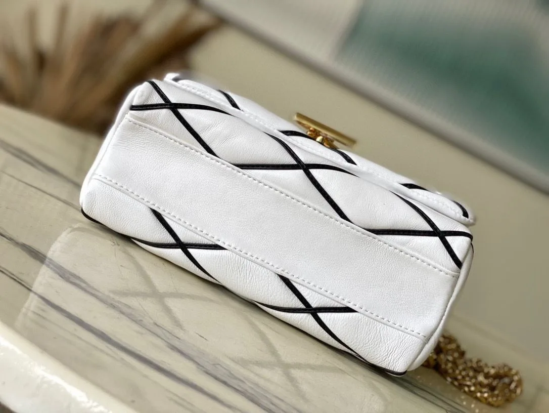 Louis Vuitton GO- White/ Black Bag - 9.1 Inches/ - Image 8