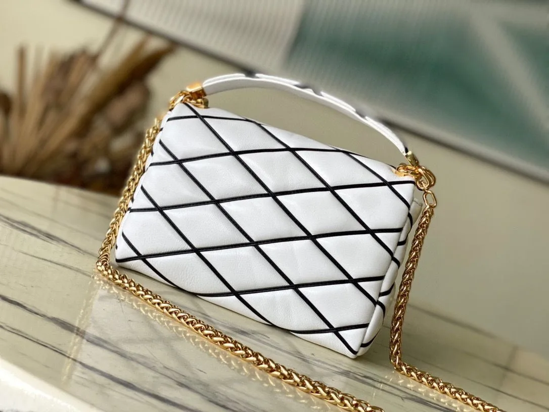 Louis Vuitton GO- White/ Black Bag - 9.1 Inches/ - Image 9