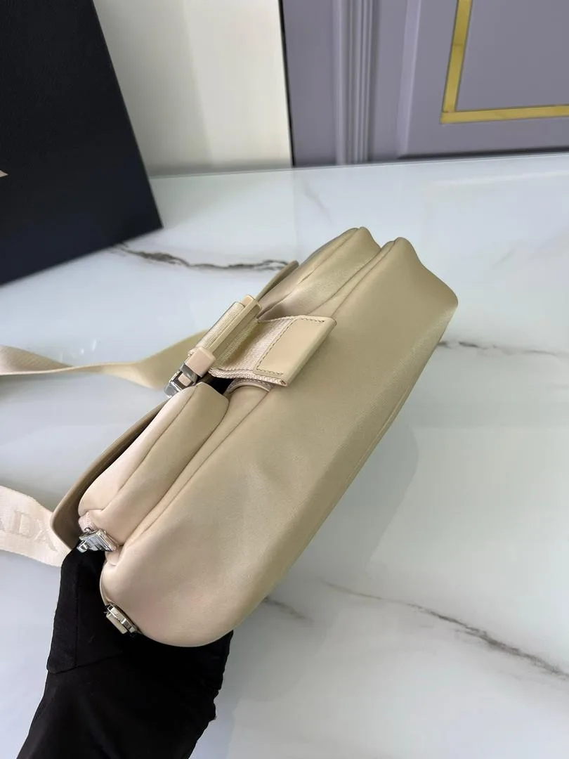 Alternative view of Prada Pocket Nylon And Brushed Bag Beige