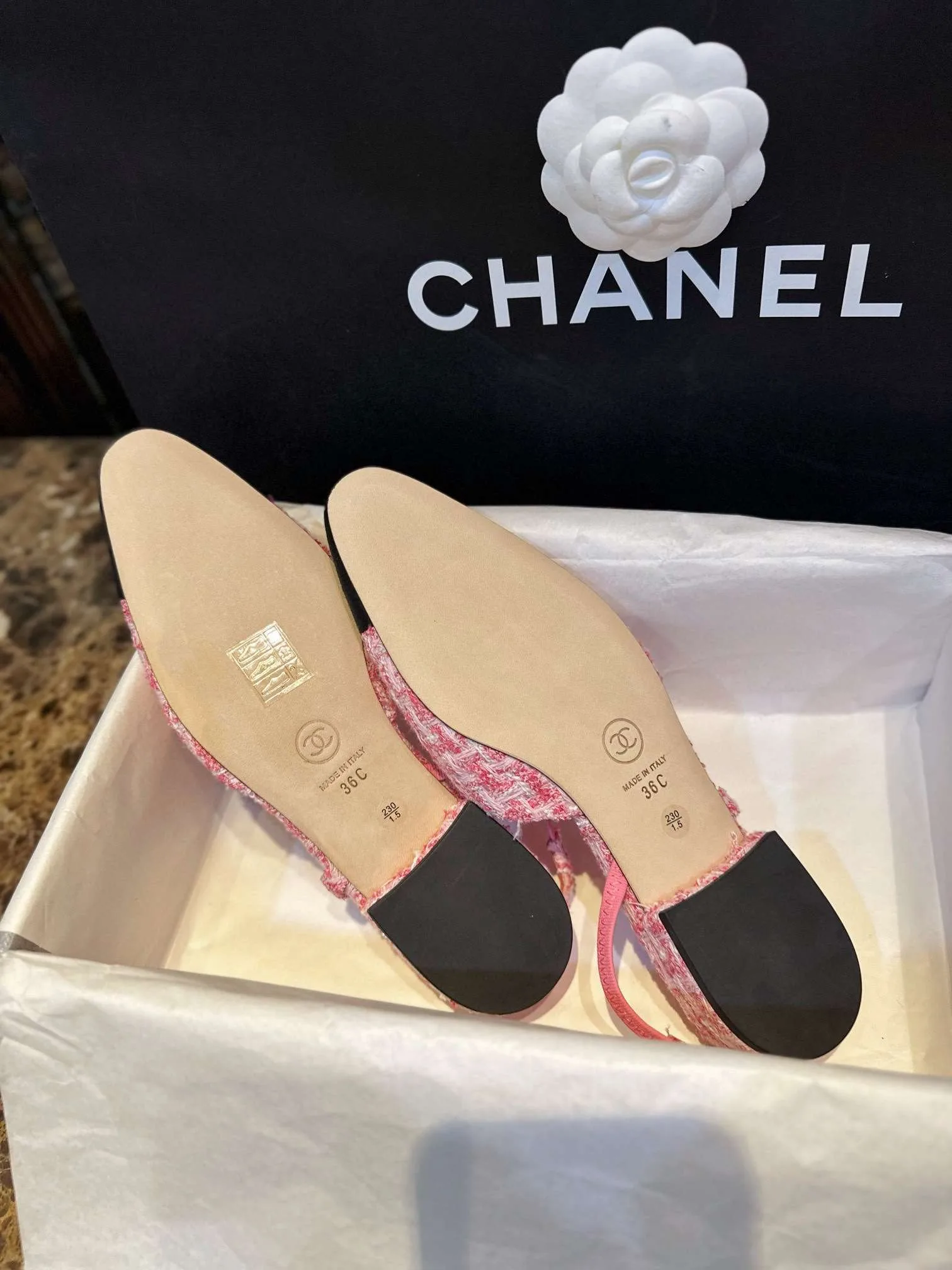 Chanel Woolen Lat Lace Up Sandals Pink - Image 3