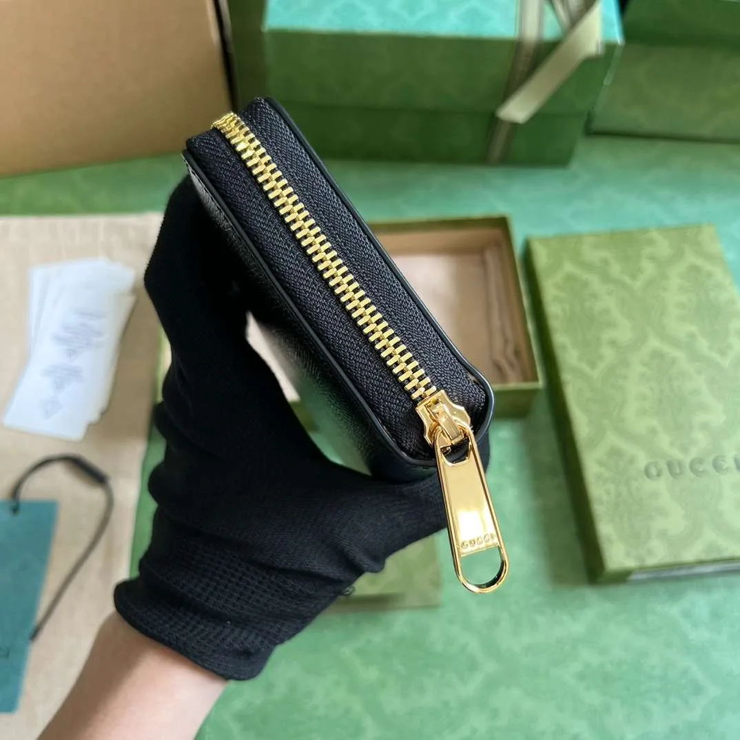Gucci Zip Around Wallet With Script Black / - Image 9
