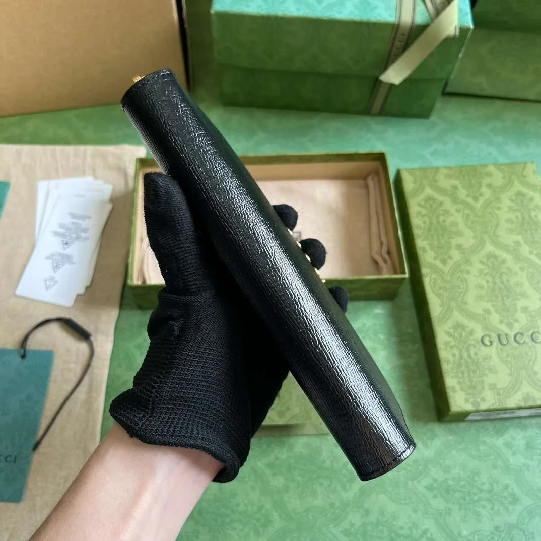 Gucci Zip Around Wallet With Script Black / - Image 3