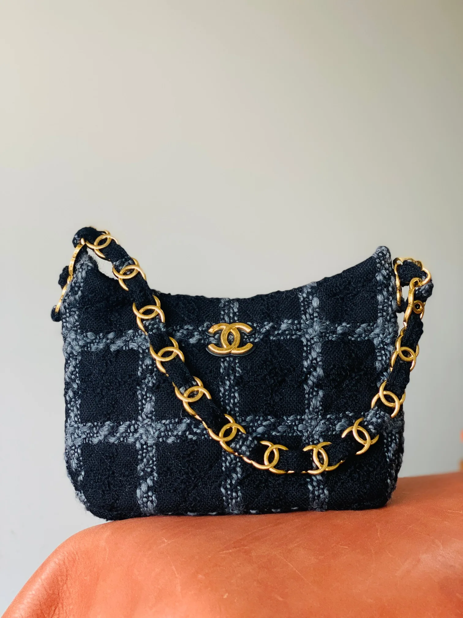 Alternative view of Chanel Tweed Black Hobo Bag 6,/17