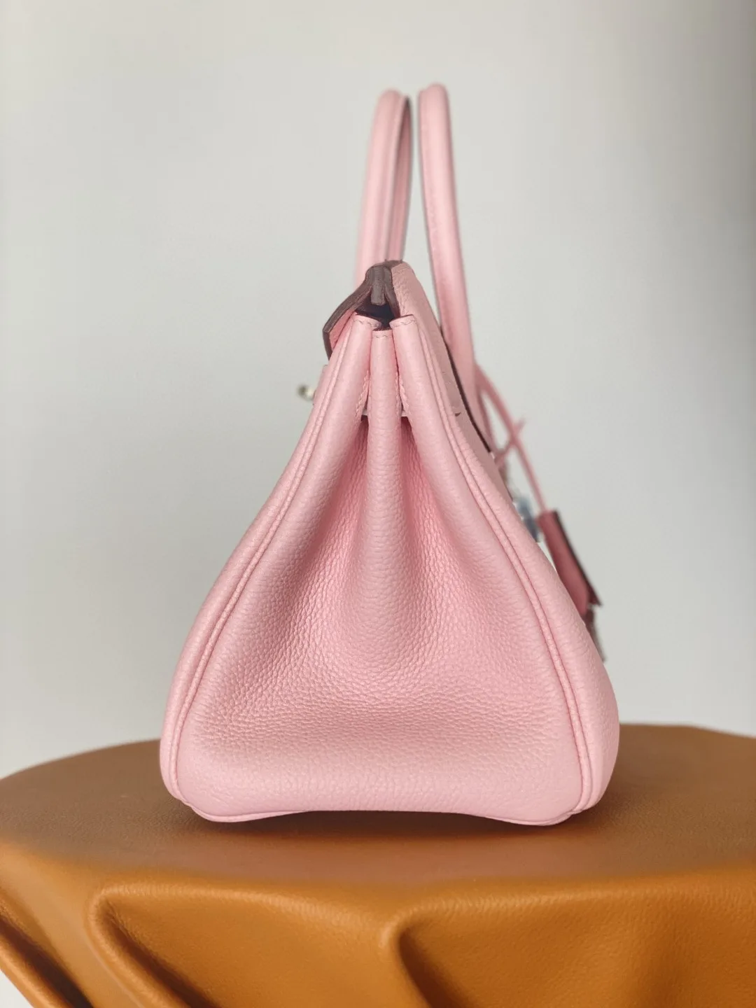 Hermes Birkin Top Handle Bag / Nata Togo Leather Pink Silver Hardware - Image 5