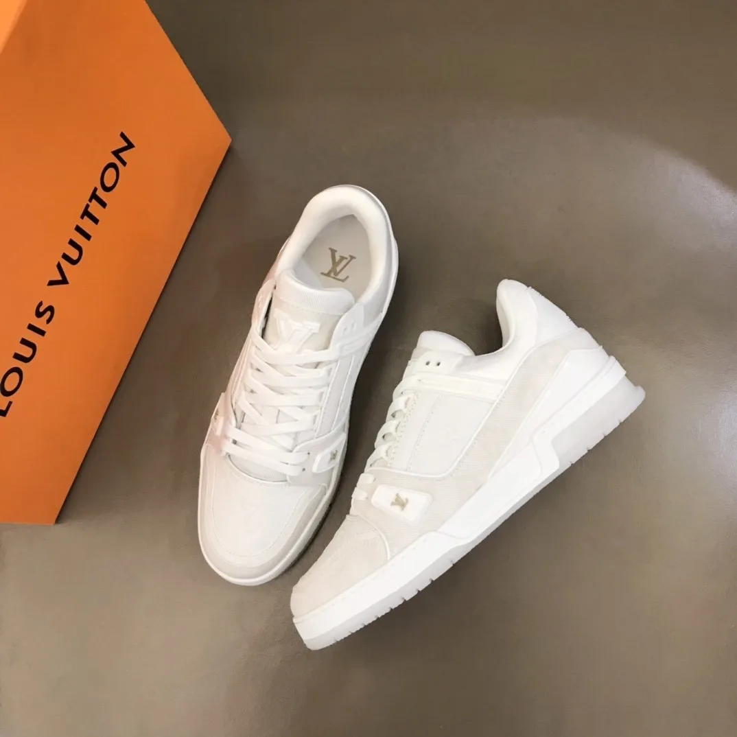 Louis Vuitton Trainer Sneaker Monogram Patent Canvas White Virgil Abloh LV 1A9G53 - Image 5