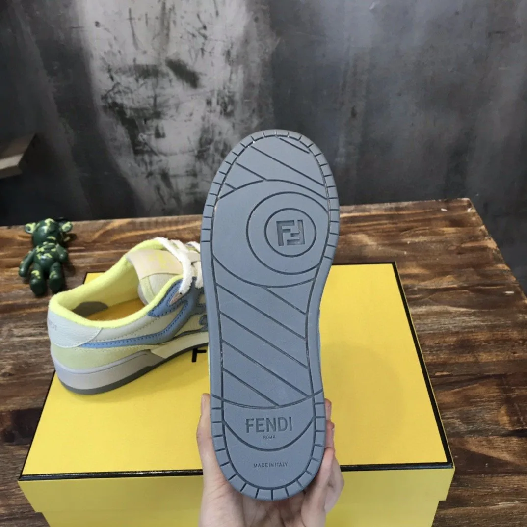 Fendi Match Low Tops Sneakers Yellow 7E1493AI1NF1H1F - Image 6