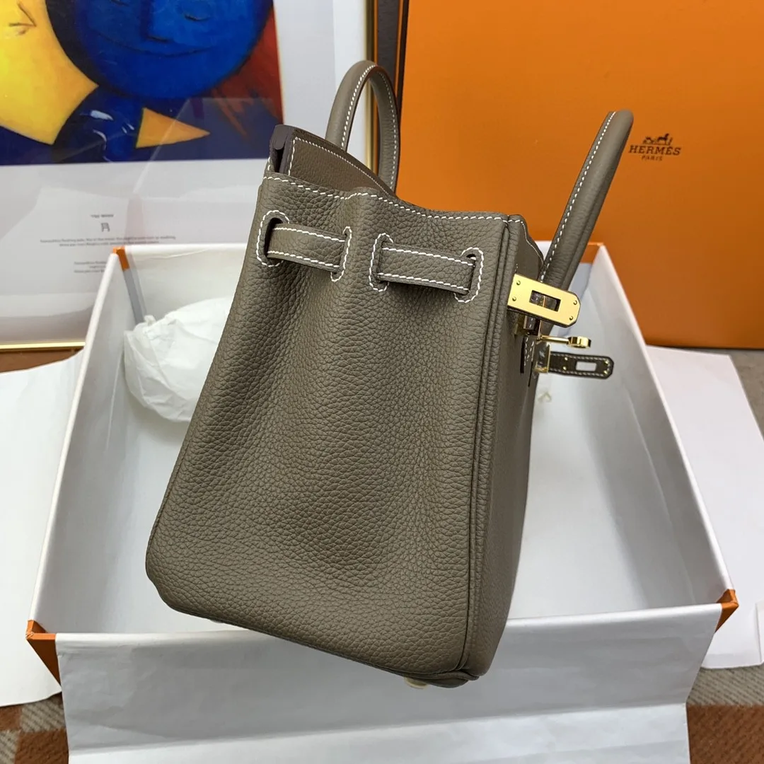Hermes Birkin Top Handle Bag / Nata Swift Brown Gold Hardware - Image 5