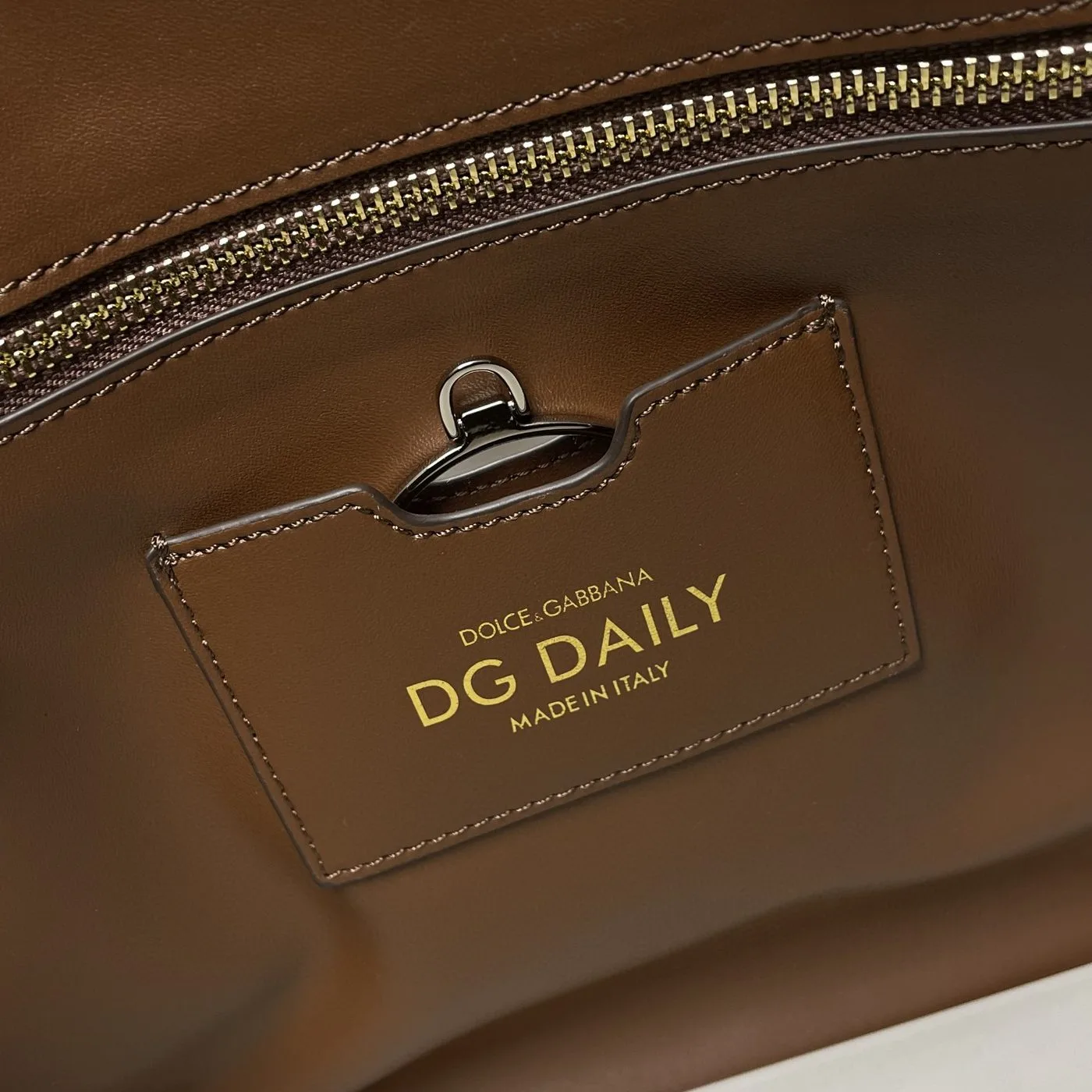 Alternative view of Dolce & Gabbana Small DG Daily Shopper Brown /