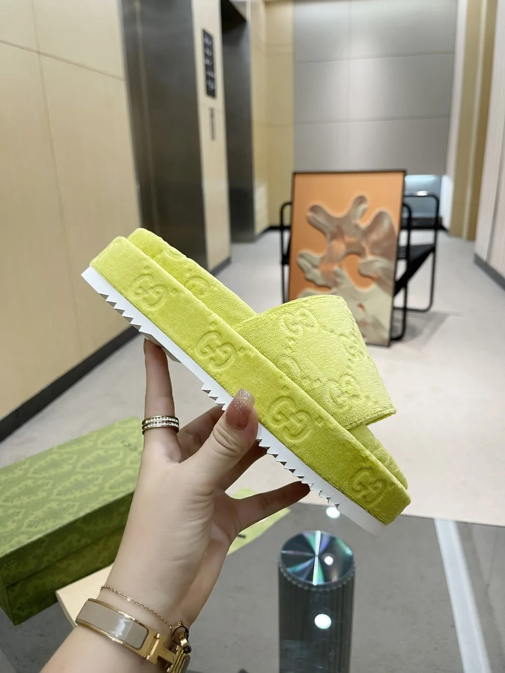 Alternative view of Gucci Women’s GG Platform Sandal Yellow