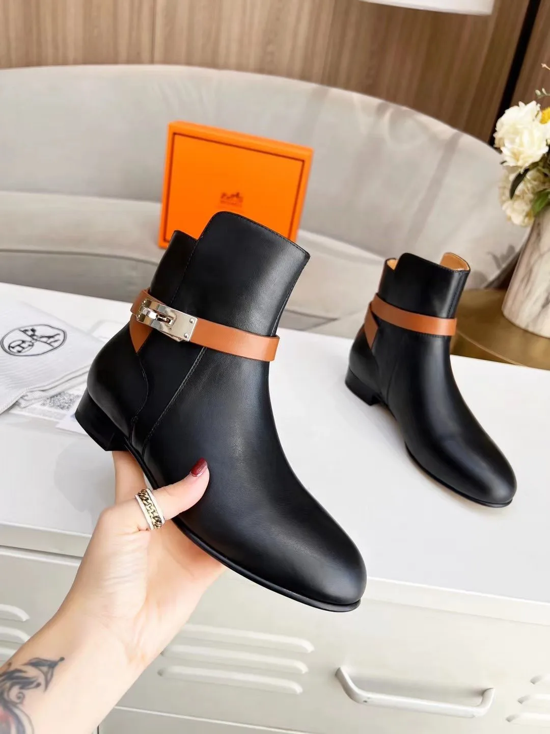 Hermes Neo Ankle Boots Black , Women’s Shoes - Image 3