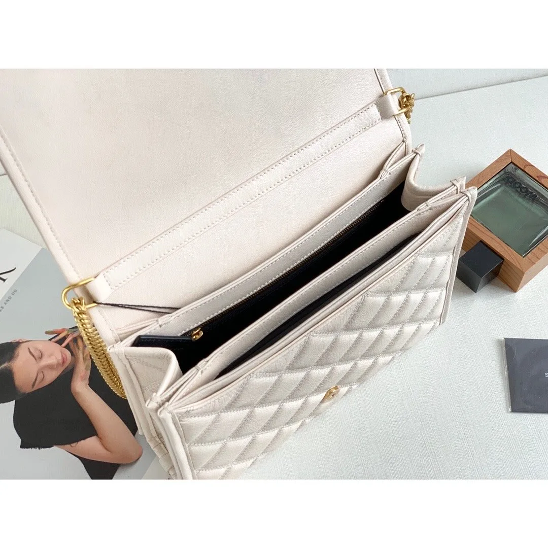 Alternative view of Saint Laurent Becky Small Shoulder Bag White / YSL