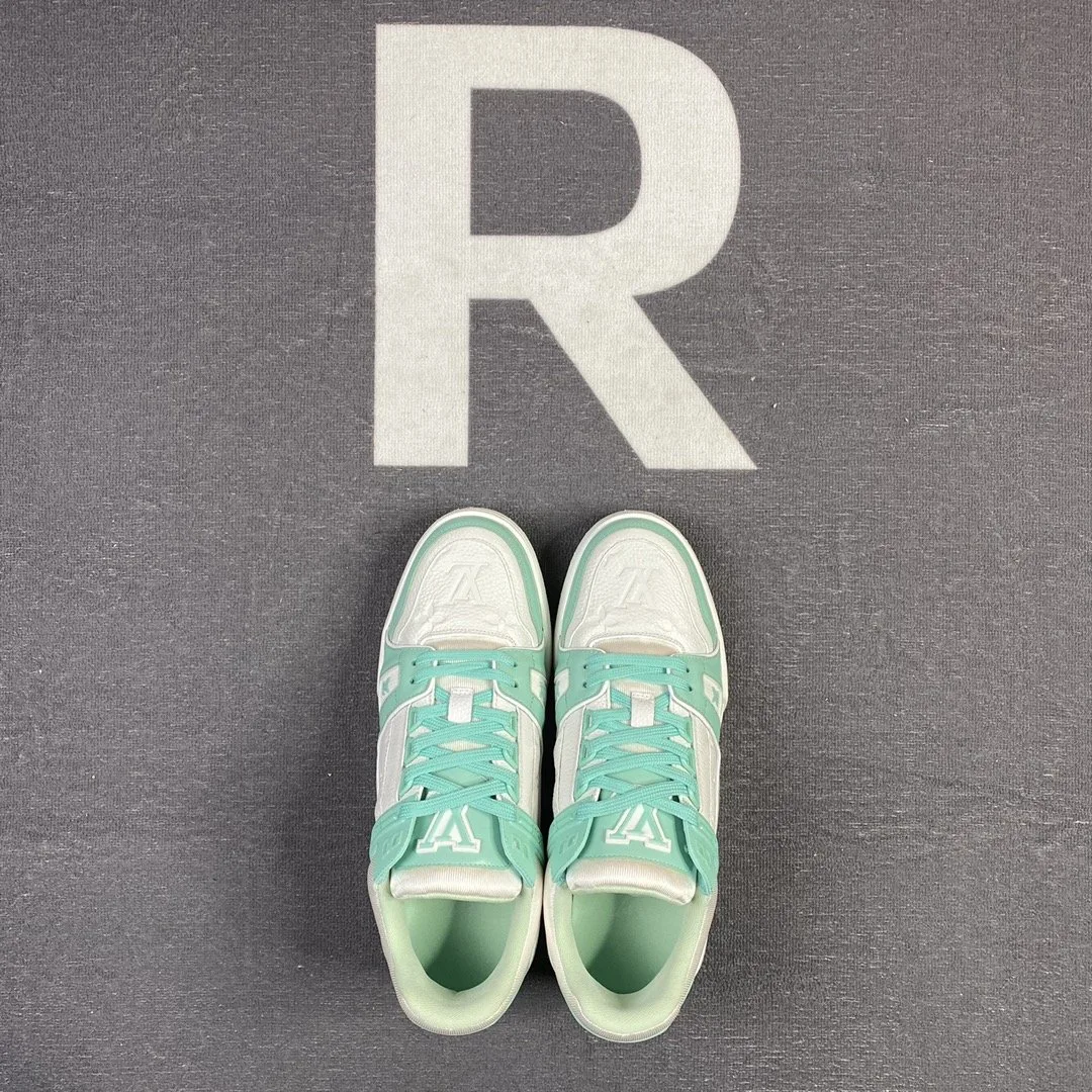 Louis Vuitton Trainer Sneaker Rubber Monogram Mint Virgil Abloh - Image 7